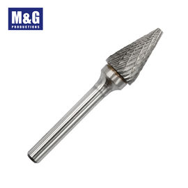 Engineering Industry Solid Carbide End Mill Bit Double Cut Burs Dia 3mm - 16mm