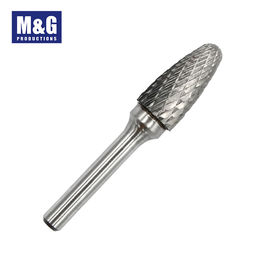 Dia 3mm - 16mm Hss End Mill Tungsten Carbide Burr Arc Cylinder With Ball Top